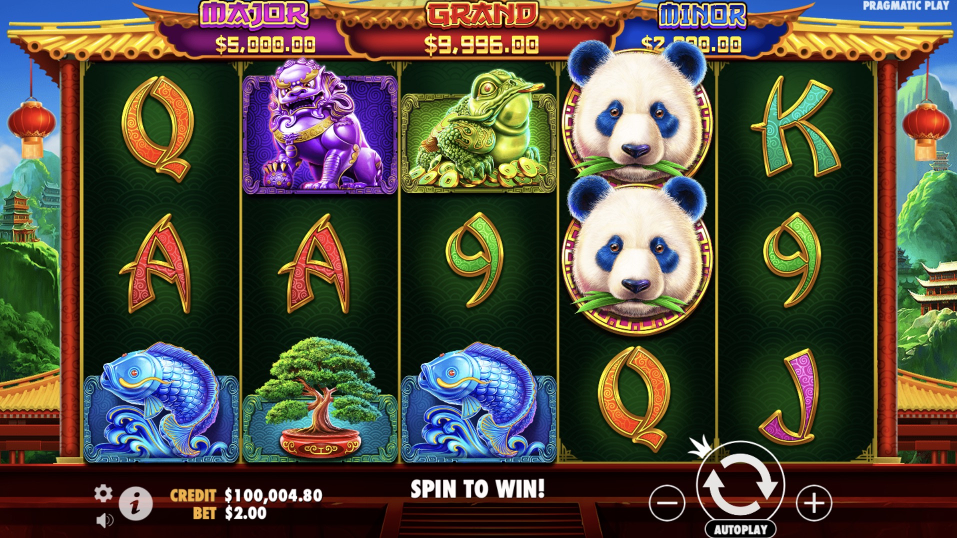   Pandas Fortune 2  Pragmatic Play  Irwin asino